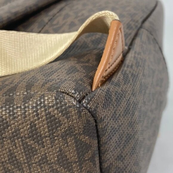 Michael Kors 30T0G04B6B Bag Monogram SLATER Backpack PVC/Leather Brown Unused - Picture 10 of 16